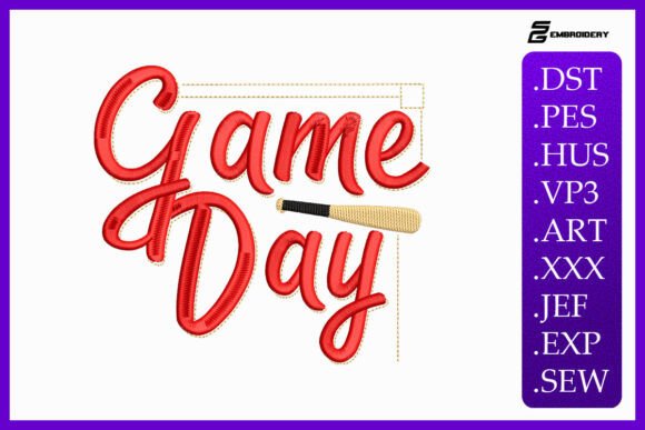 Baseball Game Day Sports: A Holiday Embroidery Review