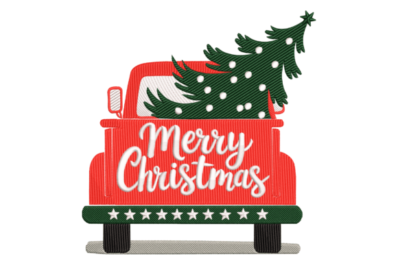 Christmas Red Truck Tree: An Embroidery Review