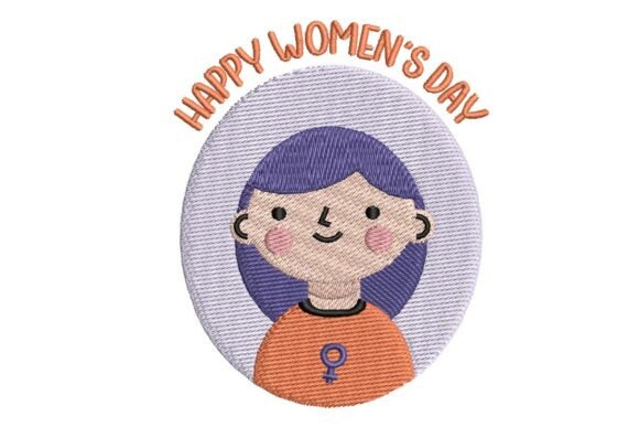 Happy Women's Day Smiling Girl Design Review