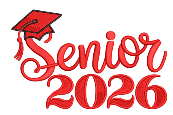Senior 2026 with Grad Cap: Embroidery Design Review